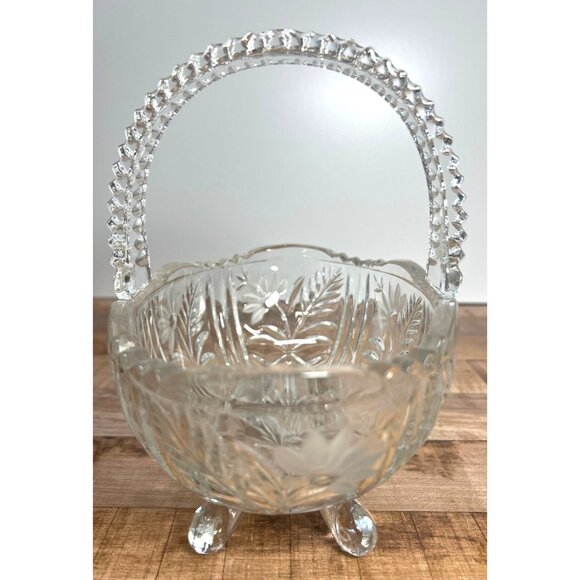 Vintage Anna Hutte Bleikristall Crystal Basket Germany Excellent NO chips/cracks - Picture 4 of 5